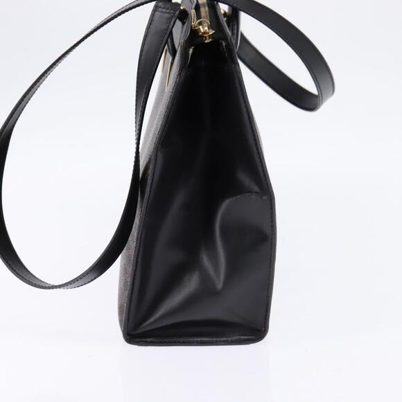 CELINE Macadam Canvas Tote Bag Pvc Leather Black Gold - Picture 5 of 13